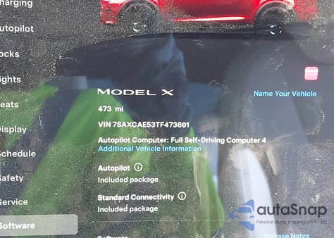 2026 Tesla Model X z USA, uszkodzony, nr VIN 7SAXCAE53TF473691